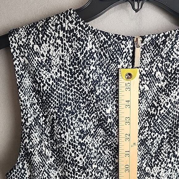 Calvin Klein Snakeskin Snake Print Stretch Sleeveless Midi Sheath Dress 8 - Picture 3 of 9